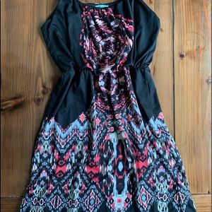 Printed mid-length dress
